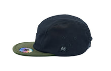 Lade das Bild in den Galerie-Viewer, SIXTY-SIX Retro black and green five-piece flat brim hat
